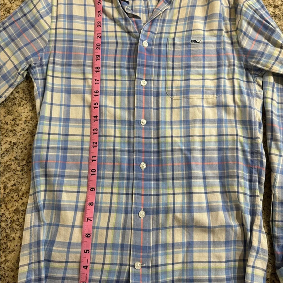 Vineyard Vines Men XS Slim Fit Tucker LS Shirt - Blue Multi-color Plaid - Picture 5 of 6